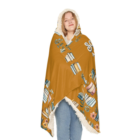 Hooded Blanket, Booked and Unbothered Blanket, Funny Bookish Gift, Cozy Hoodie for Readers, Introvert Reading Throw