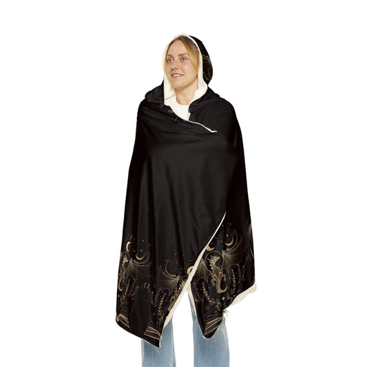 Hooded Blanket, Plot Armor Reading Blanket, Fantasy Book Lover Gift, Literary Cozy Throw, Bookish Cloak with Quote