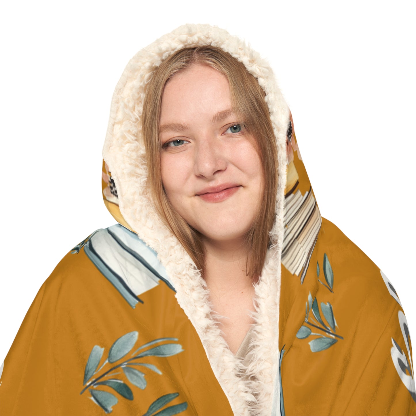 Hooded Blanket, Booked and Unbothered Blanket, Funny Bookish Gift, Cozy Hoodie for Readers, Introvert Reading Throw