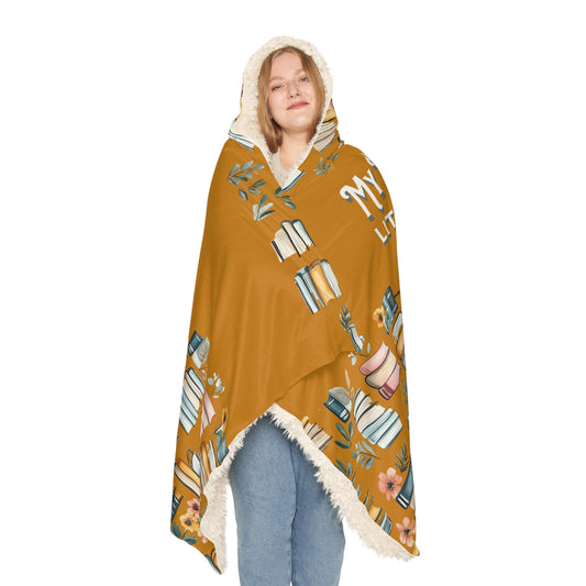 Hooded Blanket, Literary Weekend Plans Blanket, Book Lover Hoodie, Cozy Reader Gift, Fictional Escape Bookish Throw