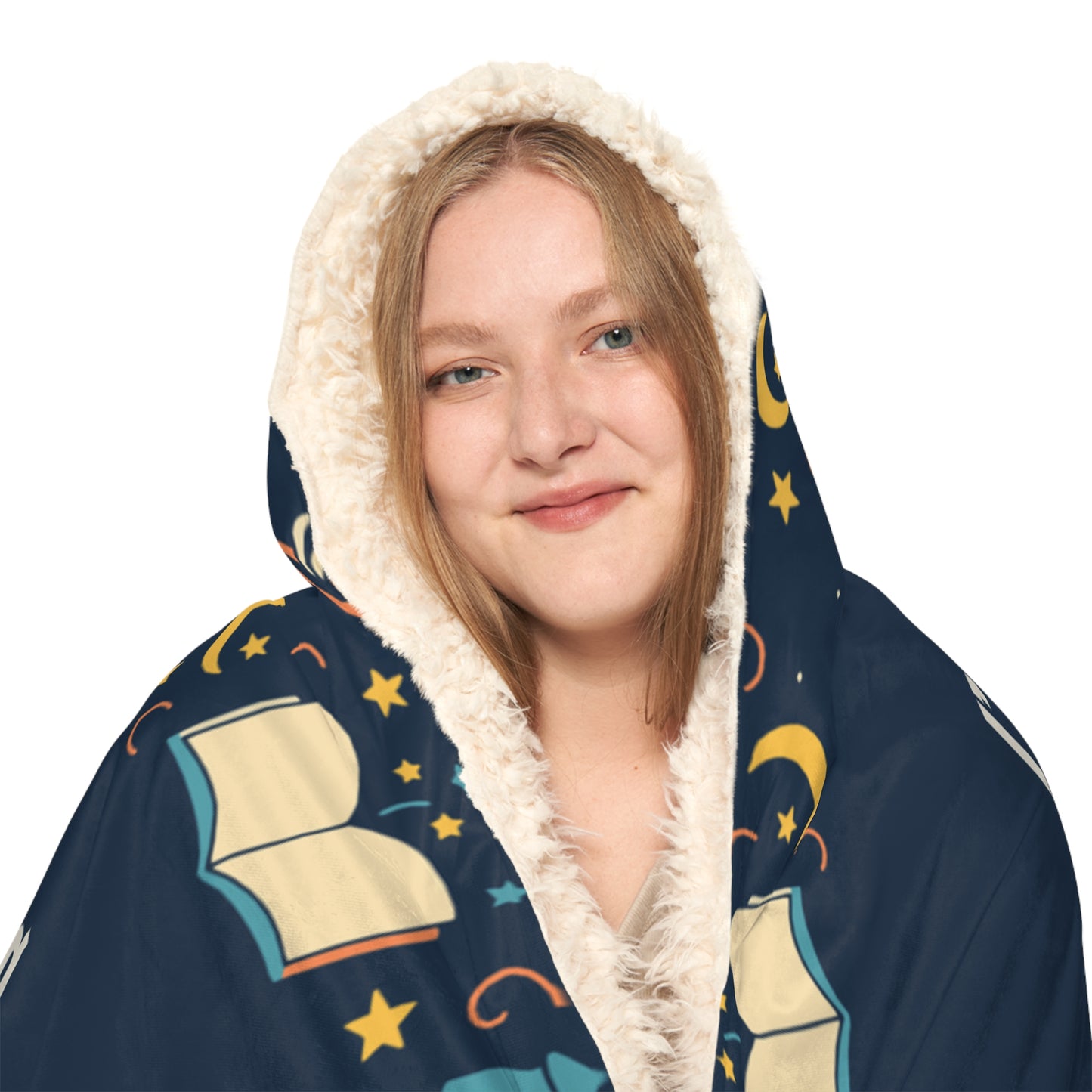Cozy Reading Snuggle Blanket, Book Lover Gift, Comfy Hoodie Throw, Literary Blanket, Perfect for Relaxing Nights, Gift for Bookworms