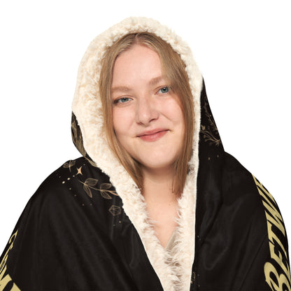 Hooded Blanket, Dragon Library Gift, Dark Fantasy Bookish Blanket, Medieval Magic Cozy Throw, Tome Keeper Reader Blanket