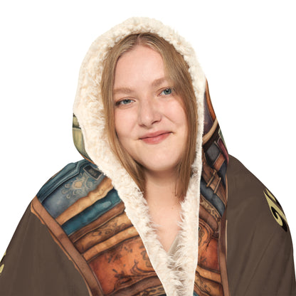 Hooded Blanket, Funny Book Lover Blanket, Cozy Reading Gift, Reality Escape Blanket, Bookworm Hoodie for Readers