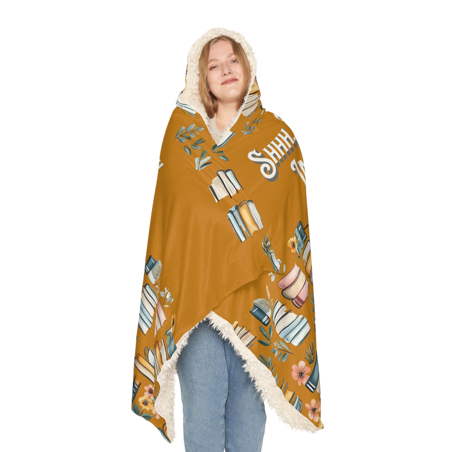 Hooded Blanket, Imaginary People Blanket, Funny Reader Gift, Cozy Bookish Hoodie, Introvert Reading Throw Blanket