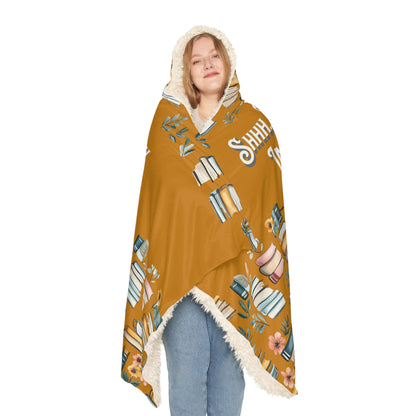 Hooded Blanket, Imaginary People Blanket, Funny Reader Gift, Cozy Bookish Hoodie, Introvert Reading Throw Blanket