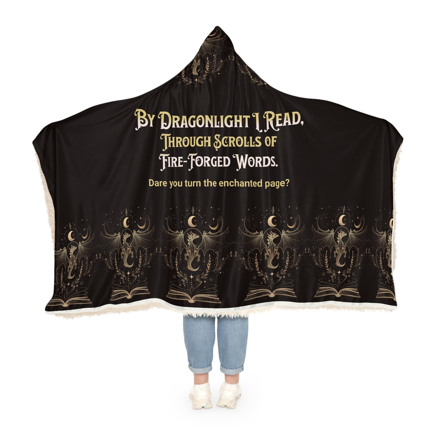 Hooded Blanket, Cozy Reading Blanket, Snuggle Blanket Gift, Book Lover Throw, Funny Bookish Hoodie