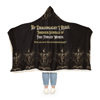 Hooded Blanket, Cozy Reading Blanket, Snuggle Blanket Gift, Book Lover Throw, Funny Bookish Hoodie