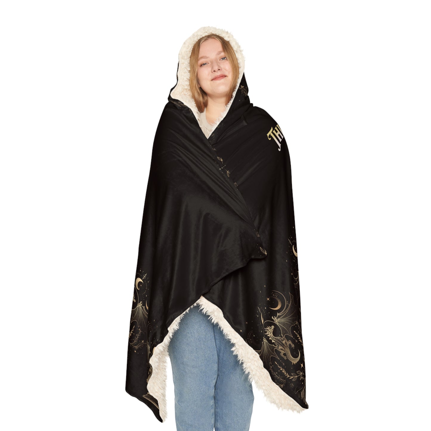 Hooded Blanket, Plot Armor Reading Blanket, Fantasy Book Lover Gift, Literary Cozy Throw, Bookish Cloak with Quote
